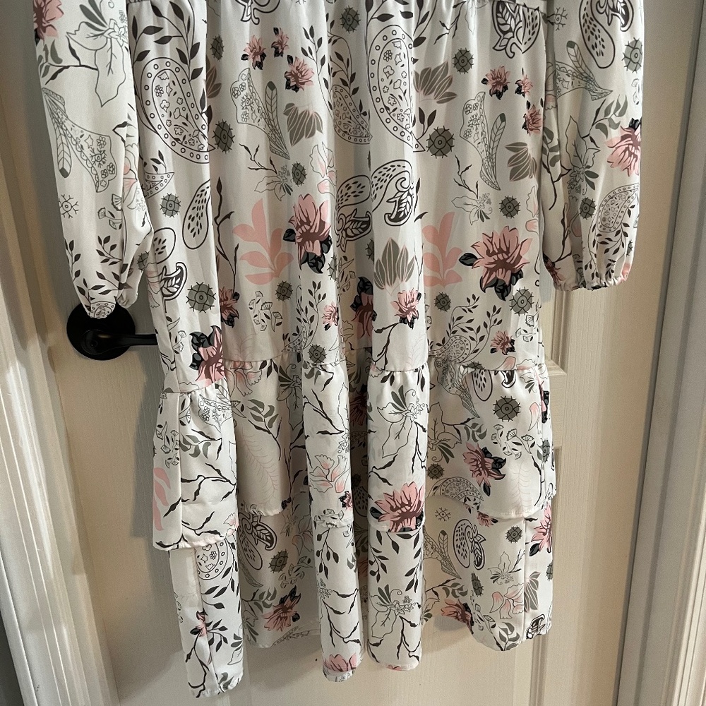 Shein White Ruffle Dress - Picture 2 of 5